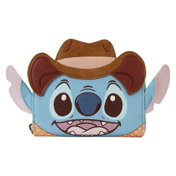 Disney Loungefly Lilo & Stitch Cosplay Western Zip Around Wallet Cowboy … - Picture 1 of 4